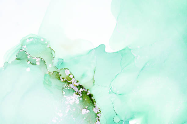 istock Abstract watercolor background. Marble texture imitation. Original ink painting 1634191825