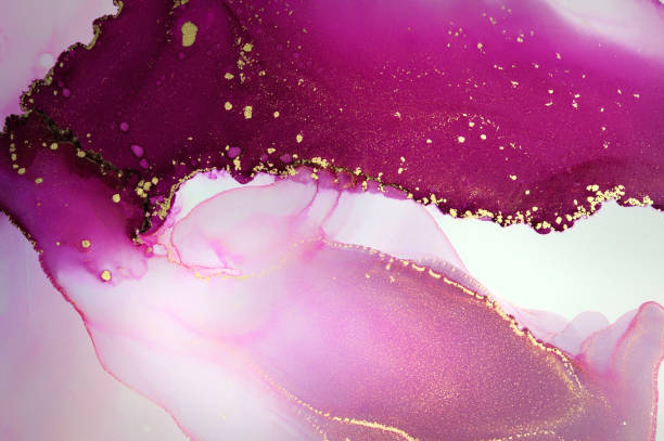 istock Abstract watercolor background. Marble texture imitation. Original ink painting 1634191869