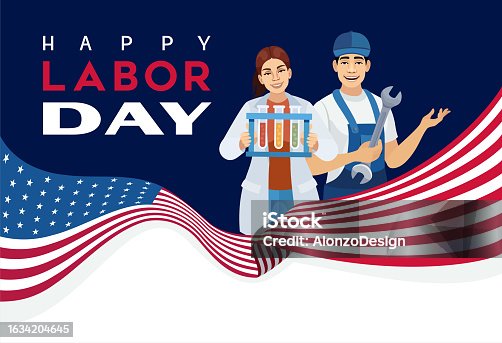 istock Happy Labor Day Banner. 1634204645