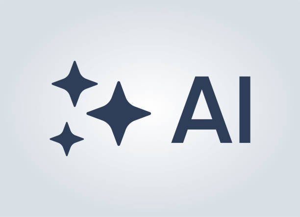 AI icon. Artificial intelligence logo. Machine learning. Generate image amd text sign. Computer help assistant. Vector illustration. AI icon. Artificial intelligence logo. Machine learning. Generate image amd text sign. Computer help assistant. iot logo stock illustrations