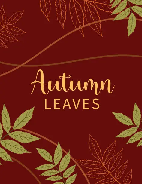 Vector illustration of Fall Leaves Background with Text