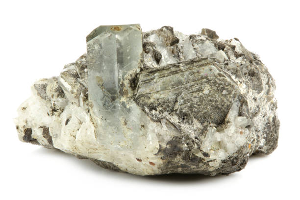 istock aquamarine crystal on matrix from Afghanistan 1634326256