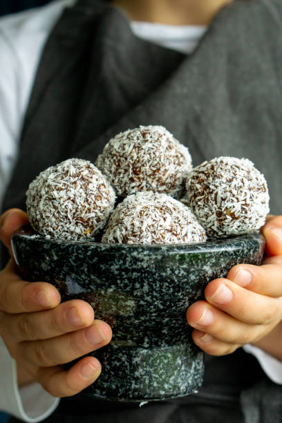 istock Homemade chocolate oatmeal balls (Swedish chokladbollar) 1634327387