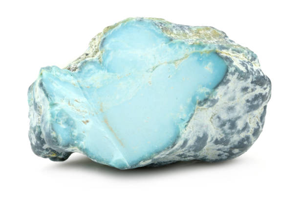 turquoise from sleeping beauty mine, arizona - sleeping beauty turquoise imagens e fotografias de stock