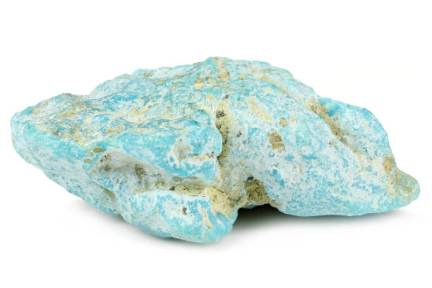 turquoise from sleeping beauty mine, arizona - sleeping beauty turquoise imagens e fotografias de stock