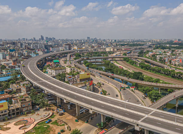 istock Drone View of Dhaka Elevated Expressway. Dhaka City Skyline 1634368619