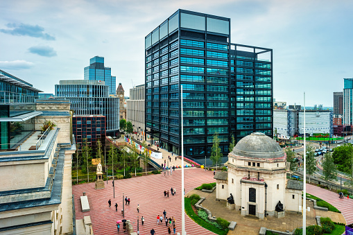 Centenary Square in downtown Birmingham England UK