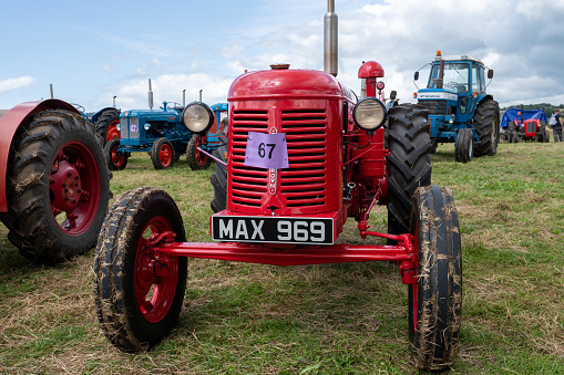 Low Ham.Somerset.United Kingdom.July 23rd 2023.A restored David Bown 25 D is on show at the Somerset steam and country show
