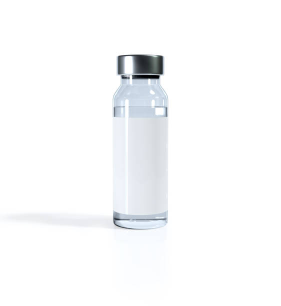 istock Medical vial for injection with empty label. 3d illustration 1634401147