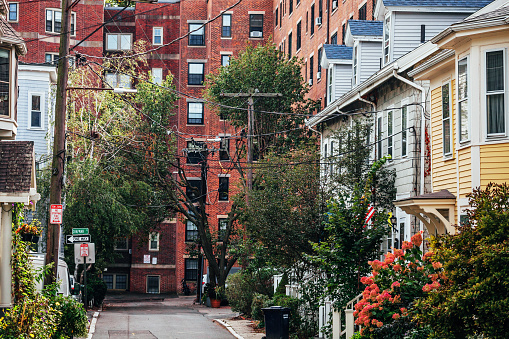 American homes in Cambridge, Massachusetts, USA