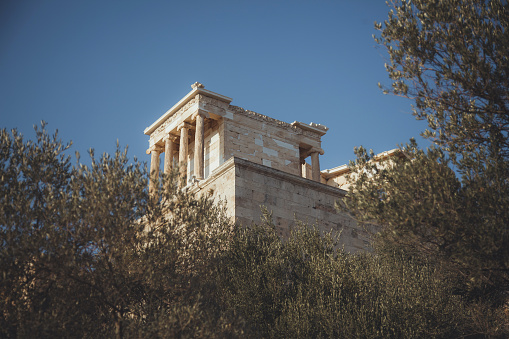 Awesome view of the Gate of Augustus and the Library of Celsus in Ephesus (Efes). Ruins of the ancient Greek city in Selcuk, Izmir Province, Turkey. Ephesus is a popular tourist attraction in Turkey.