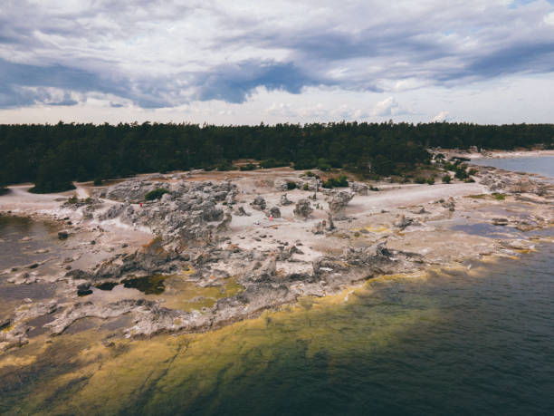 Folhammar Rauk Formations in Gotland, Sweden by Drone