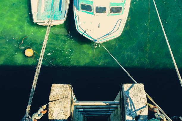 Fishing Port Entrance to Boat Access Beautiful Tranquil Marina Harbor