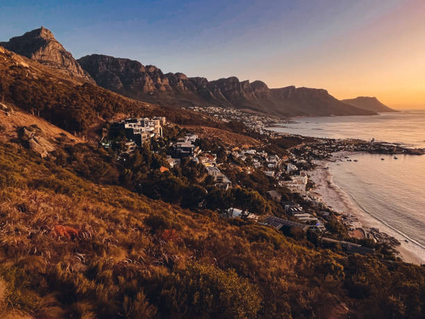 istock Cape Town with Table Mountain and the Twelve Apostles during sunset 1634565983