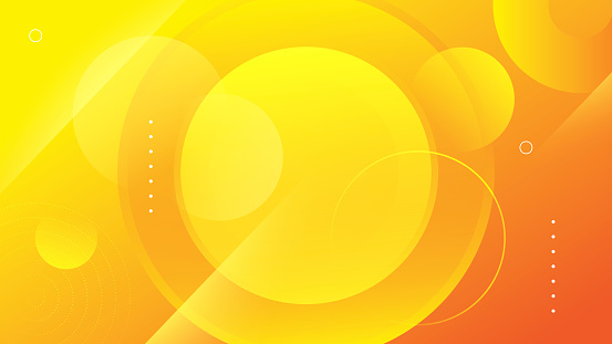 Modern summer geometric gradient overlap circle orange, red and yellow abstract background vector design