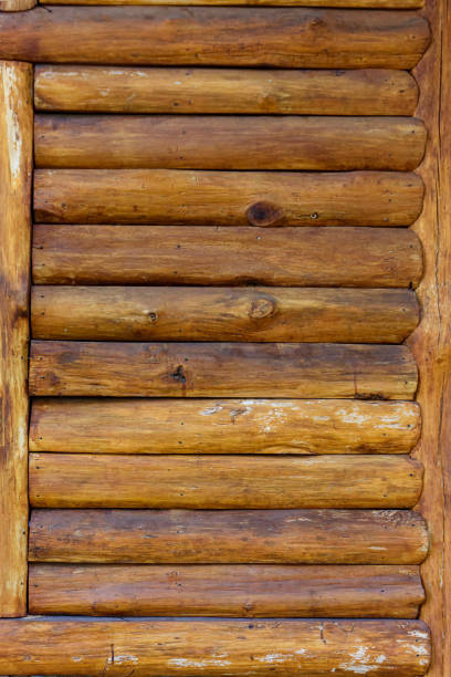istock Texture of tree trunks wall for background. Wooden trunks wall surface 1634719516