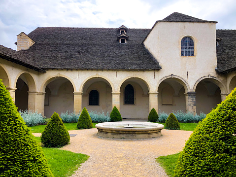 The catholic church Saint Bonnet in Puygiron seen from the outside, town of Puygiron, department of Drôme, France