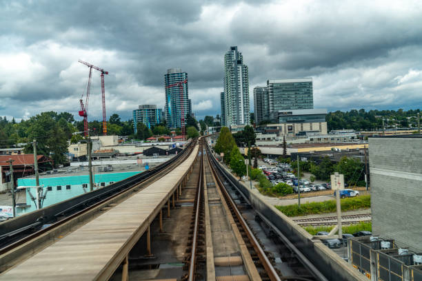 istock Sky train and Canada Line, Vancouver, Canada 1634811397