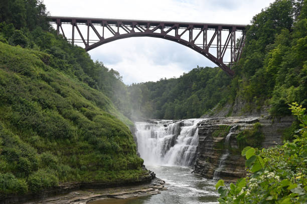 istock Letchworth State Park Upper Falls and Bridge 1634811959