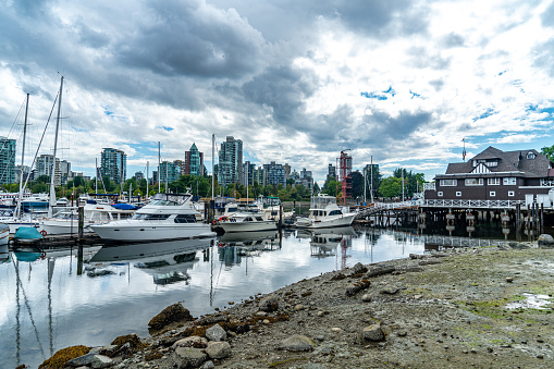 The view of Devonian Harbour Park, Vancouver, Canada.