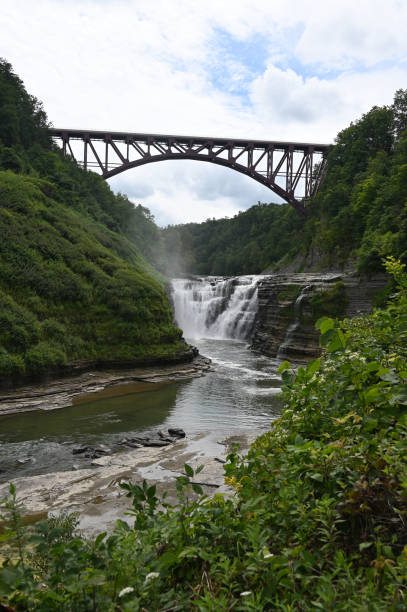 istock Letchworth State Park Upper Falls and Bridge 1634812508