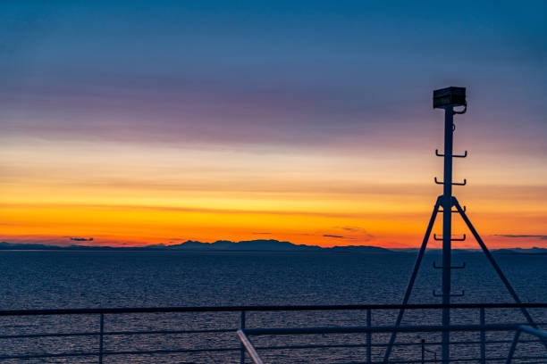 The view of Burrard Inlet, West Vancouver, Canada.