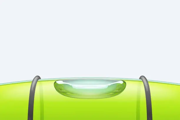 Vector illustration of construction level green bubble on white back
