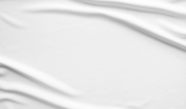 White silk fabric abstract background.  White linen texture background concept