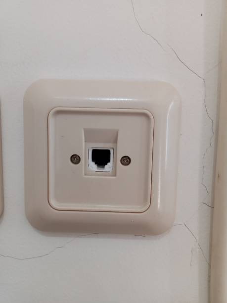 istock Photo of the data plug on the wall 1634969561
