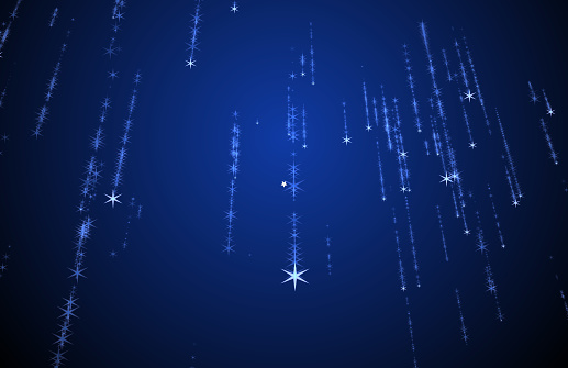 Blue technological sense background image composed of particles and lines