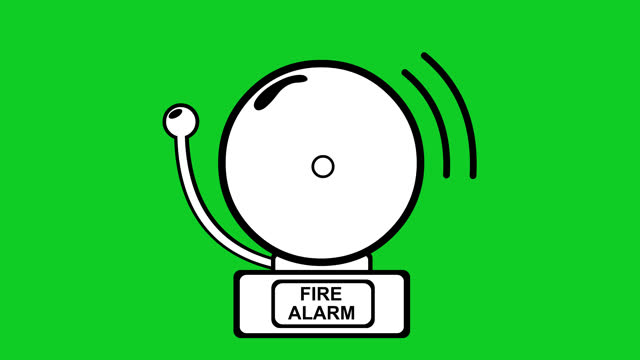 video drawing animation fire alarm illustration