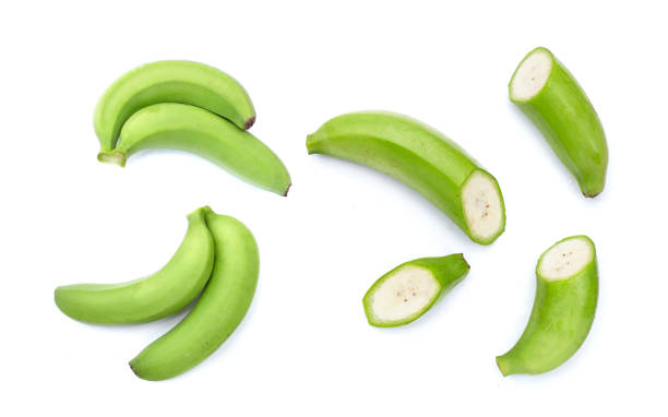 istock Raw banana isolated on white background. 1635067689