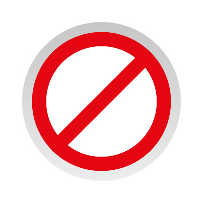 Undeny Sign Prohibition Deny Sign Vector Illustration Eps 10 Stock Illustration ...