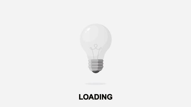 Light Bulb Loading Animation - 4K Video