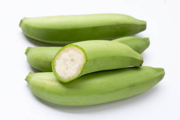 istock Raw banana isolated on white background. 1635130244