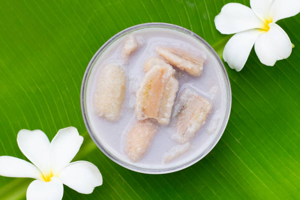 istock Banana in coconut milk. Thai dessert 1635132542