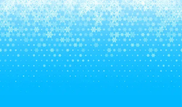 Vector illustration of Seamless blue Christmas winter snowflake pattern