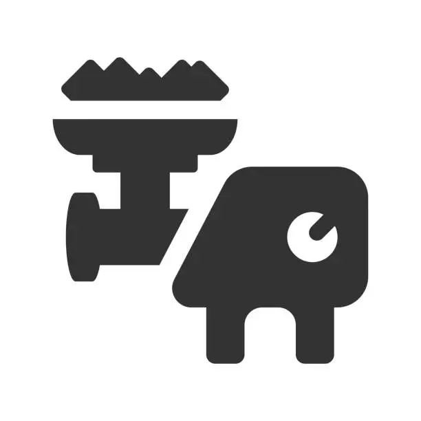 Vector illustration of Meat grinder icon