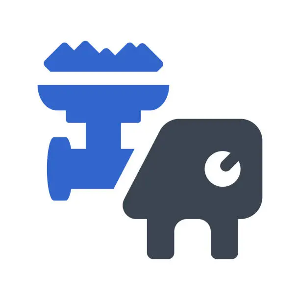 Vector illustration of Meat grinder icon