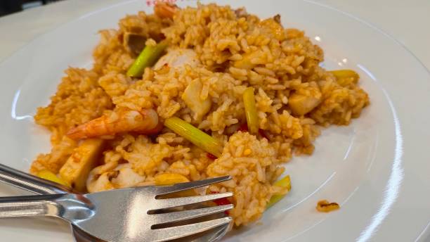 istock Tom yum friend rice. 1635185587