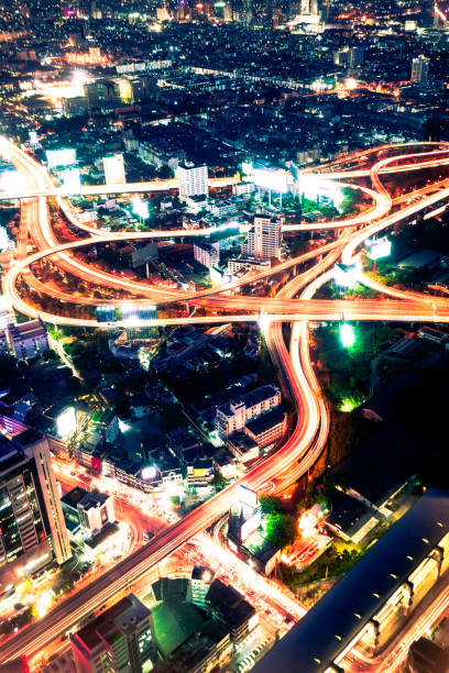 istock Bangkok downtown with motorway, Thailand 163519235