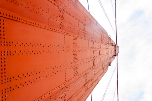 architektonische details der golden gate bridge, san francisco, kalifornien, usa. - stargate stock-fotos und bilder
