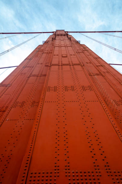 architektonische details der golden gate bridge, san francisco, kalifornien, usa. - stargate stock-fotos und bilder