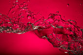 Pink water splash