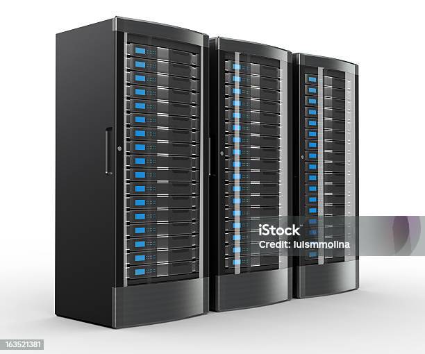 Rack Of High Performanceserver Stockfoto und mehr Bilder von Netzwerkserver - Netzwerkserver, Freisteller – Neutraler Hintergrund, Daten