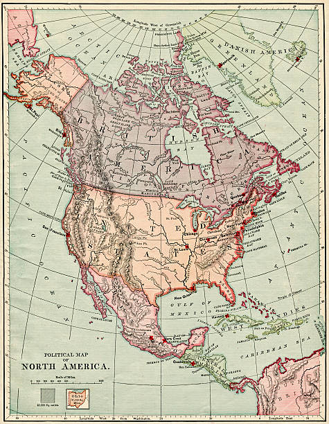istock North America Map 1884 XXXL 163521978