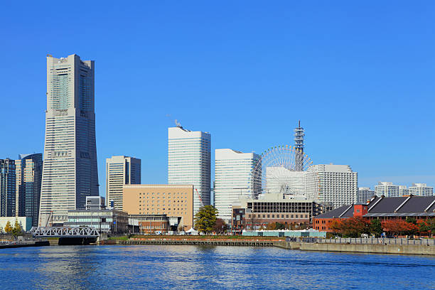 横浜の街の眺め - みなとみらい ストックフォトと画像