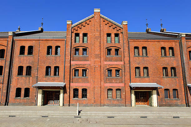 istock Red brick old warehouse in Yokohama , Japan 163522173