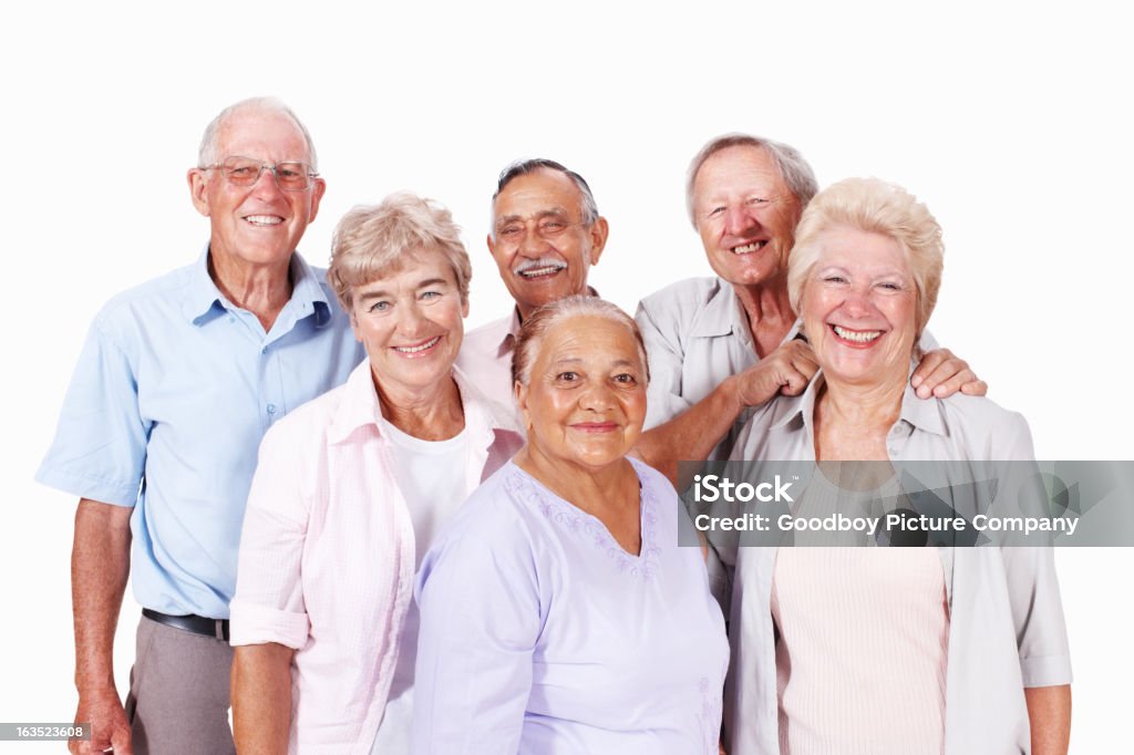 Ancianos sonriente - Foto de stock de Foto de grupo libre de derechos