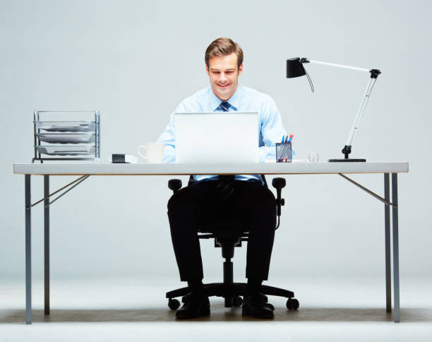 istock Doing his all for the company 163523666